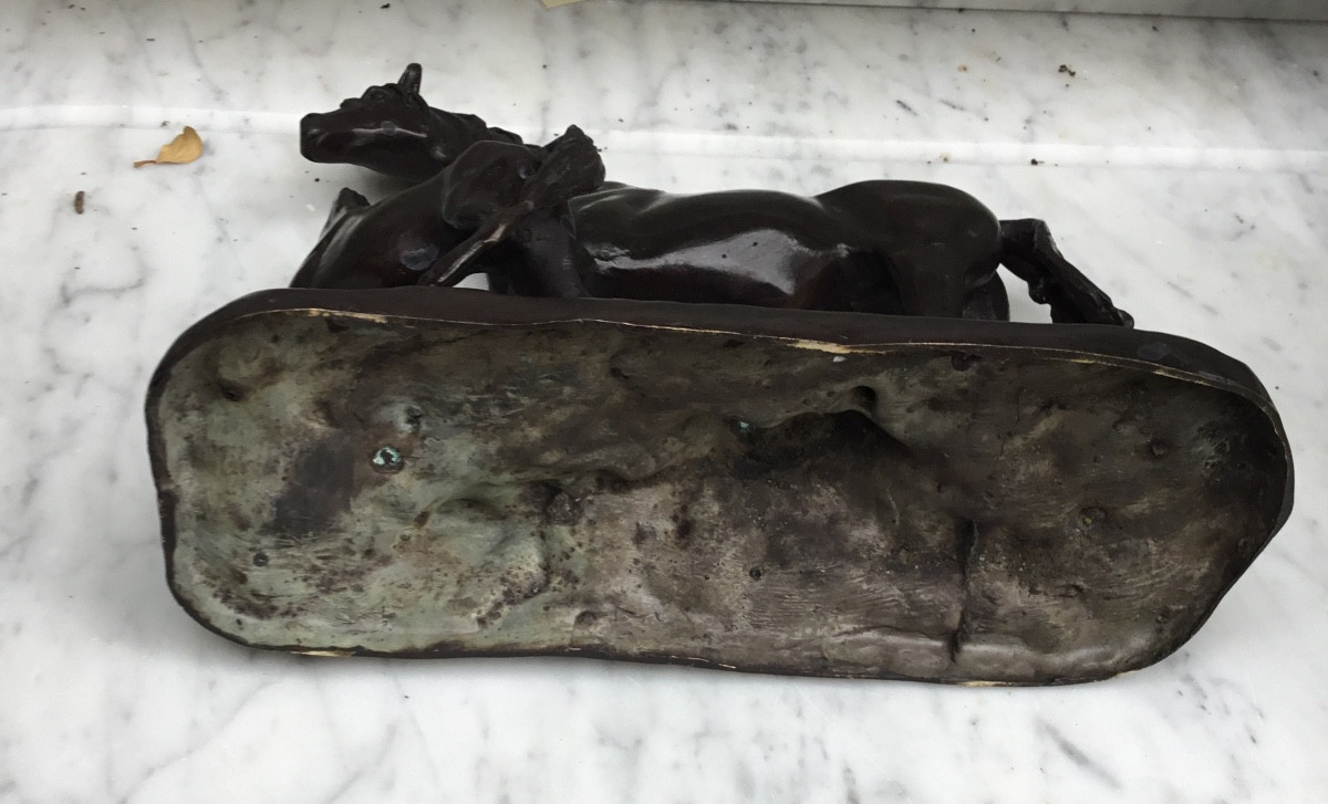 Filly And Her Foal. Bronze Proof.-photo-1
