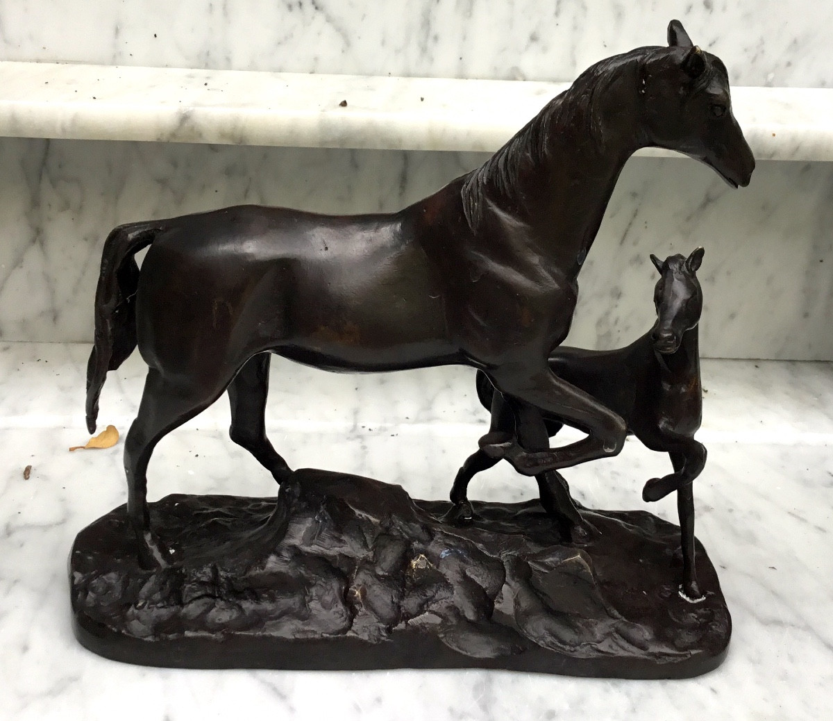Filly And Her Foal. Bronze Proof.