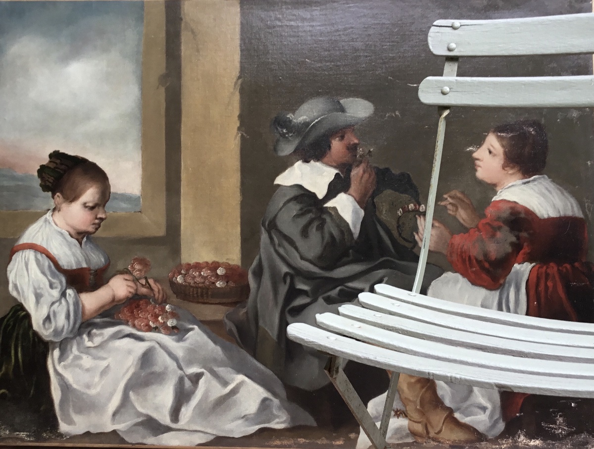 École italienne du début du XIXe siècle. Dans le goût de Ceruti, huile sur toile.91x121-photo-3