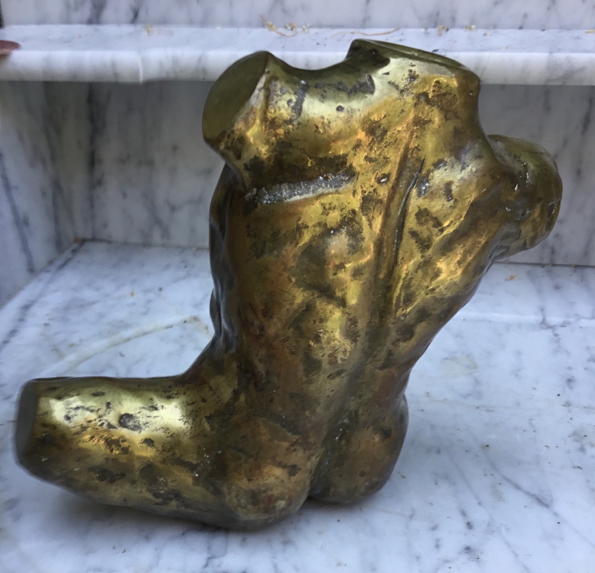 Bronze. Buste d’homme signé Sarraz-photo-3
