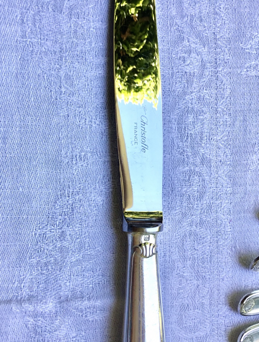 Christofle ménagère de 59 pièces en métal argenté -photo-4