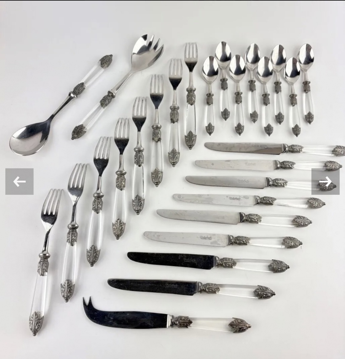 Silver-colored Metal And Plexiglass Kitchen Set -photo-2