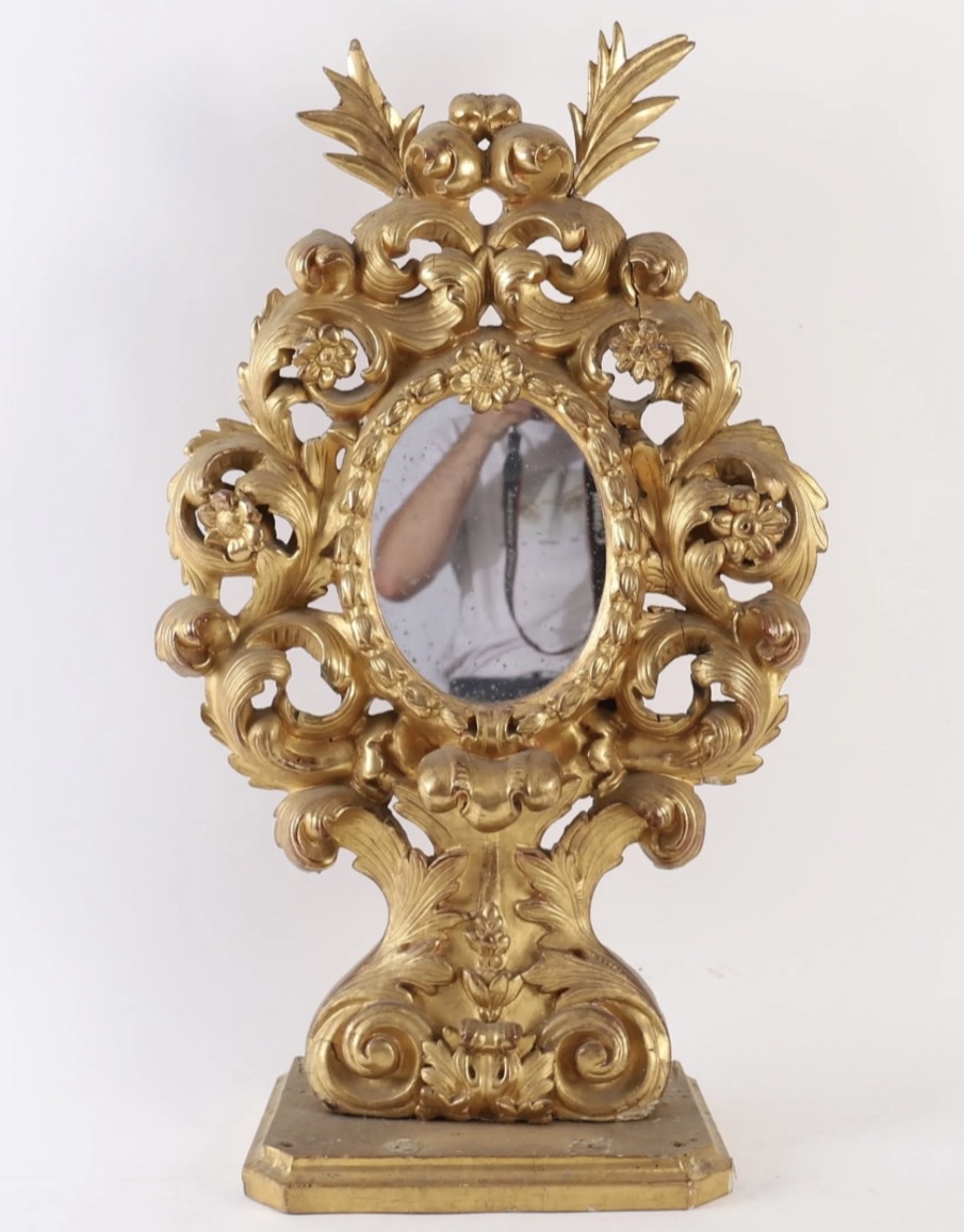19th-century Louis XV-style Tabletop Mirror