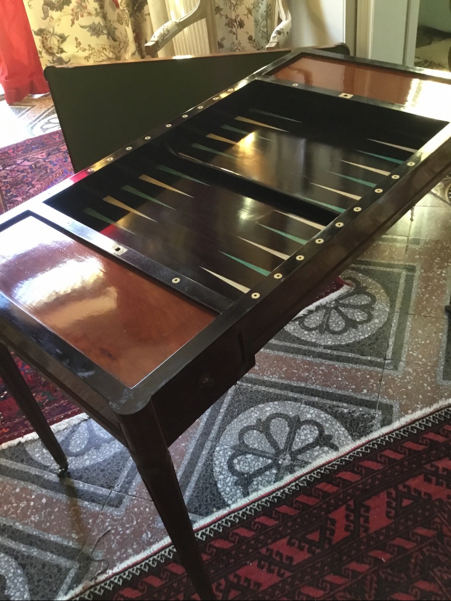 Louis XVI-style Backgammon Table-photo-2