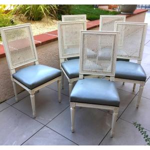 Beautiful Set Of Six Louis XVI Style Chairs