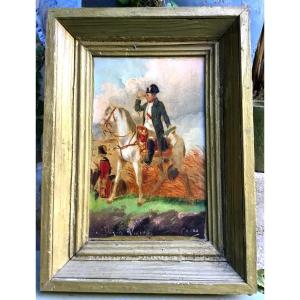 19th Century School, After Horace Vernet. Oil On Canvas Signed Renée.napoléon On Horseback