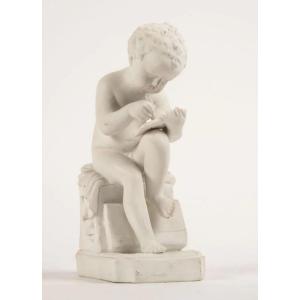 Antonio Canova.jeune scribe en biscuit