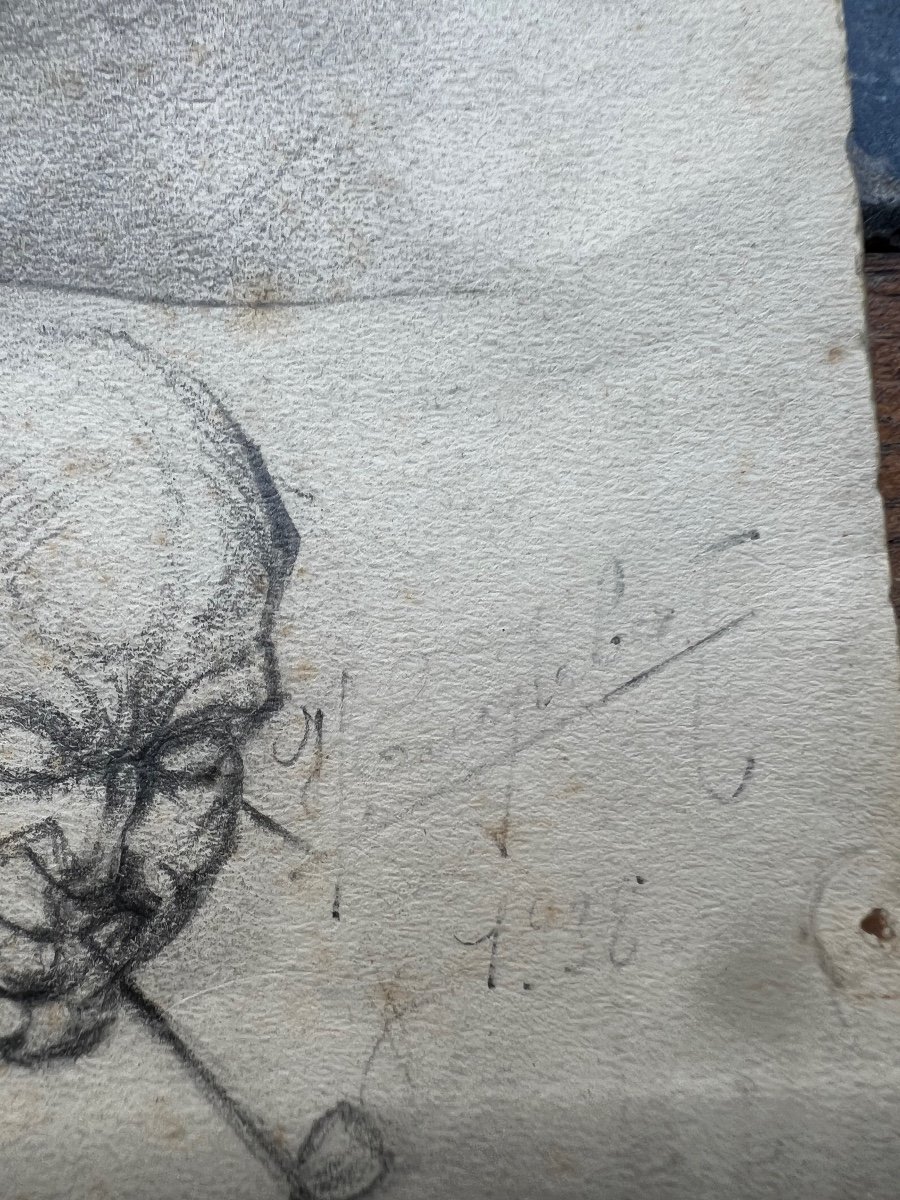 Drawing, Study Of Heads, Pencil On Paper, Signed H. Englebert, Dated 1938. -photo-4
