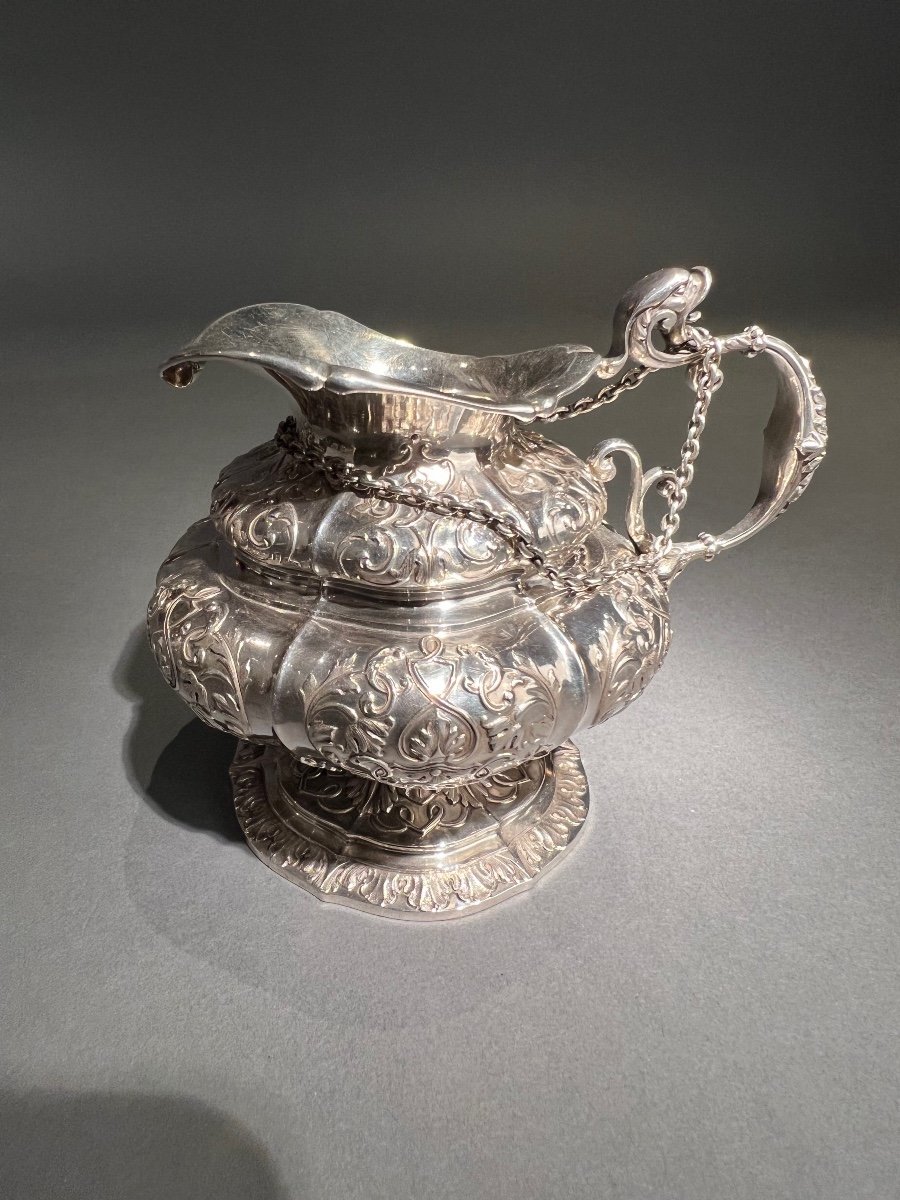 Jp Allard, Ottoman Style Tea And Coffee Service In Sterling Silver First Title, Ca.1845.-photo-4