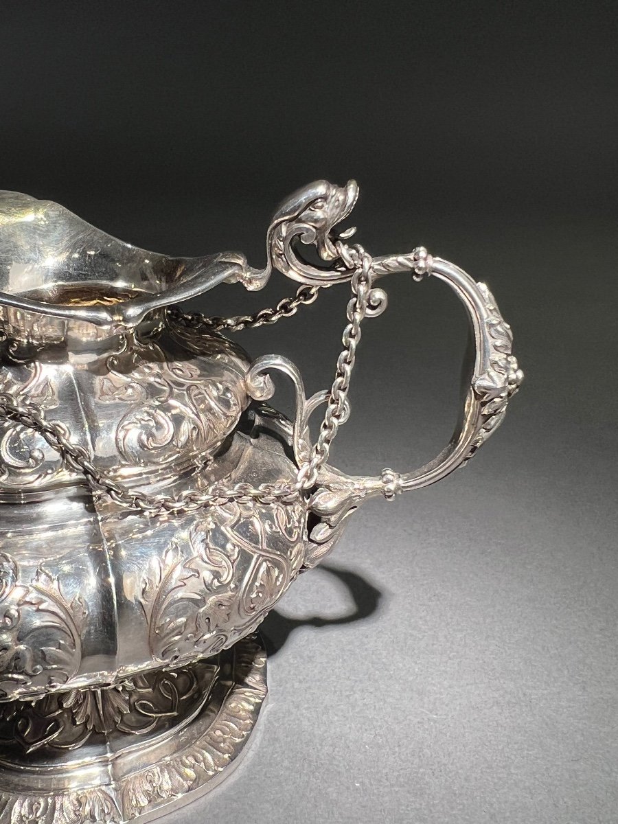 Jp Allard, Ottoman Style Tea And Coffee Service In Sterling Silver First Title, Ca.1845.-photo-5
