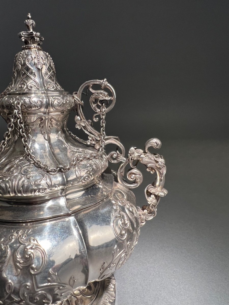 Jp Allard, Ottoman Style Tea And Coffee Service In Sterling Silver First Title, Ca.1845.-photo-7