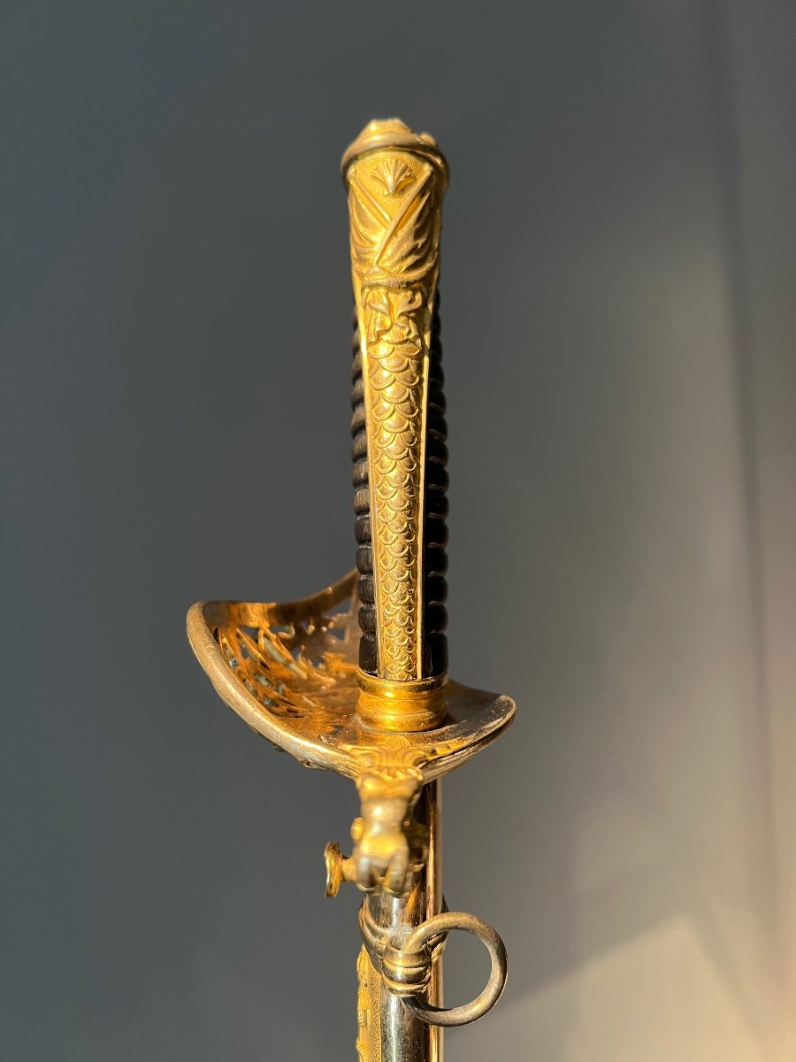 Naval Officer's Saber, Luxury Model, Louis-phillipe Period, France.-photo-3