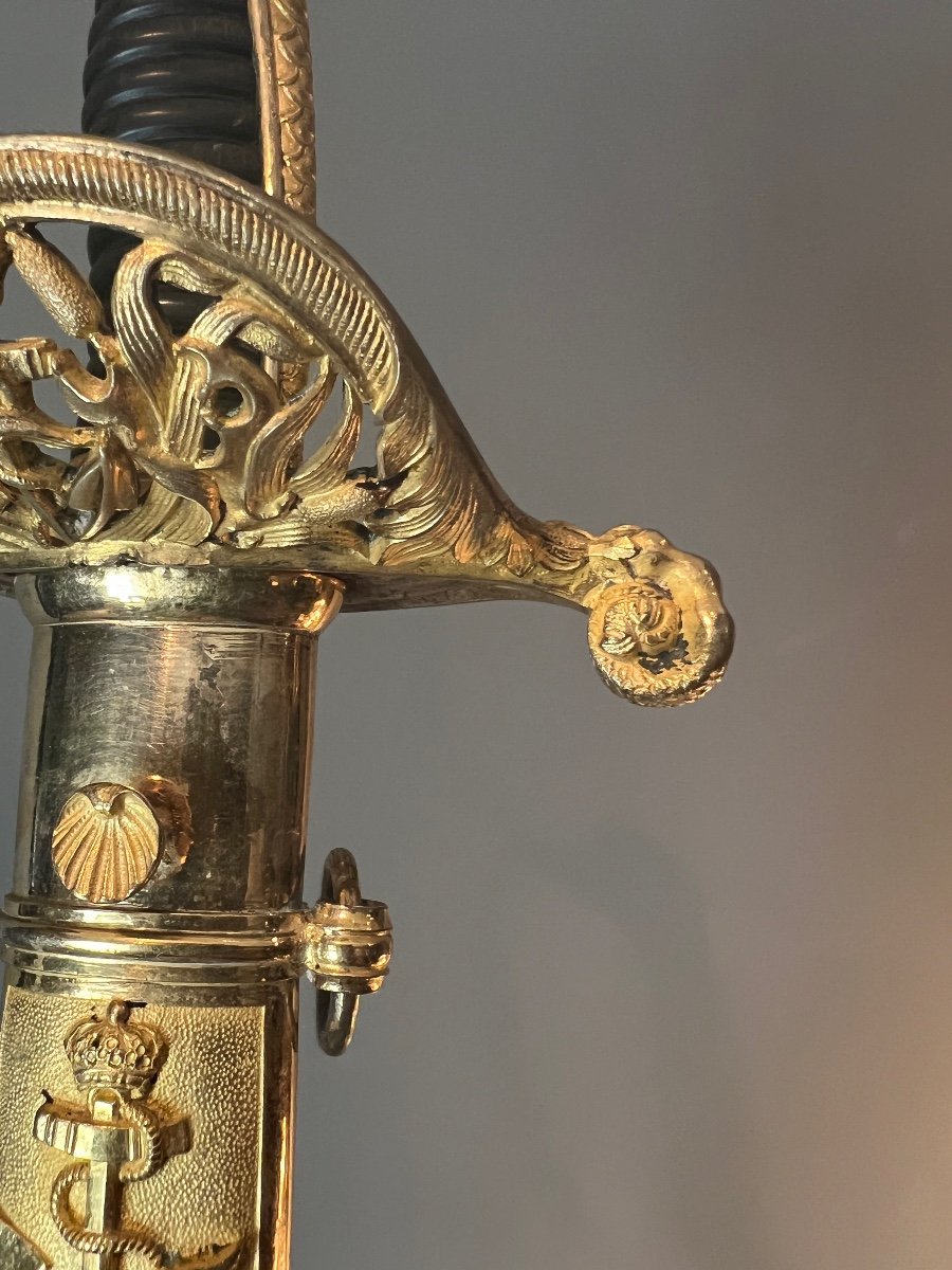 Naval Officer's Saber, Luxury Model, Louis-phillipe Period, France.-photo-1