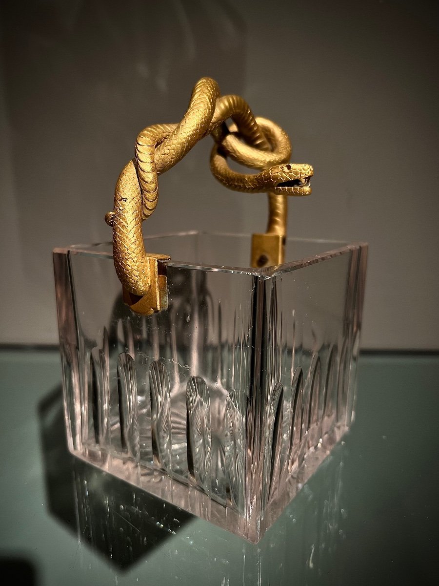 Roze Crystal Pannier, Attributed To L’escalier De Cristal, Napoleon III, Ca. 1867.-photo-1