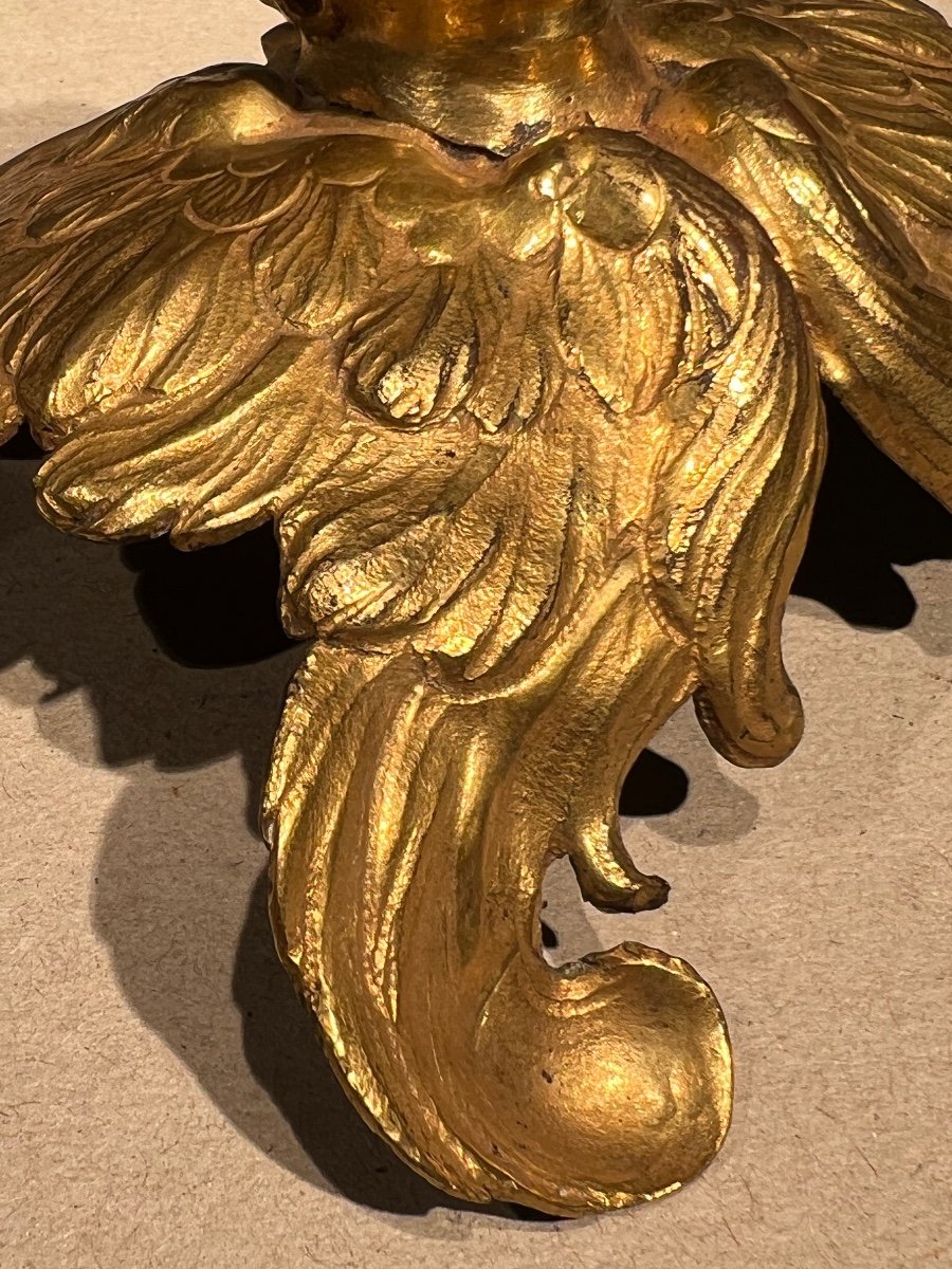 Paire D’ornements En Cuivre Repoussé Représentant Des Chérubins, Italie, Fin 17e.-photo-1