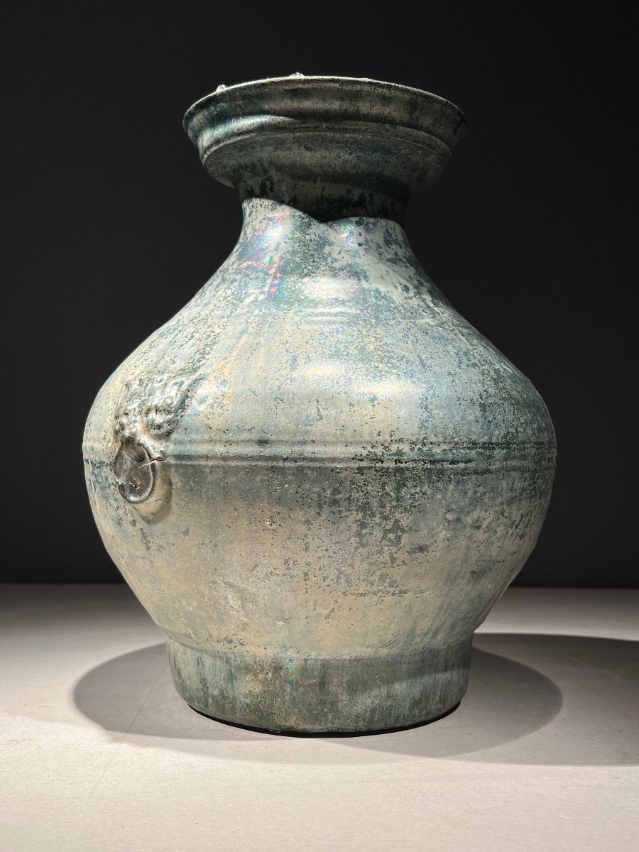 Vase Balustre En Céramique, Irisé, Hu, Dynastie Han, Han Dynasty, Chine, 206 Bc – 220 Ad-photo-4