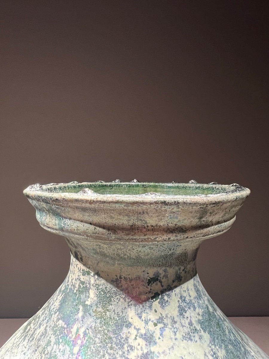 Vase Balustre En Céramique, Irisé, Hu, Dynastie Han, Han Dynasty, Chine, 206 Bc – 220 Ad-photo-5