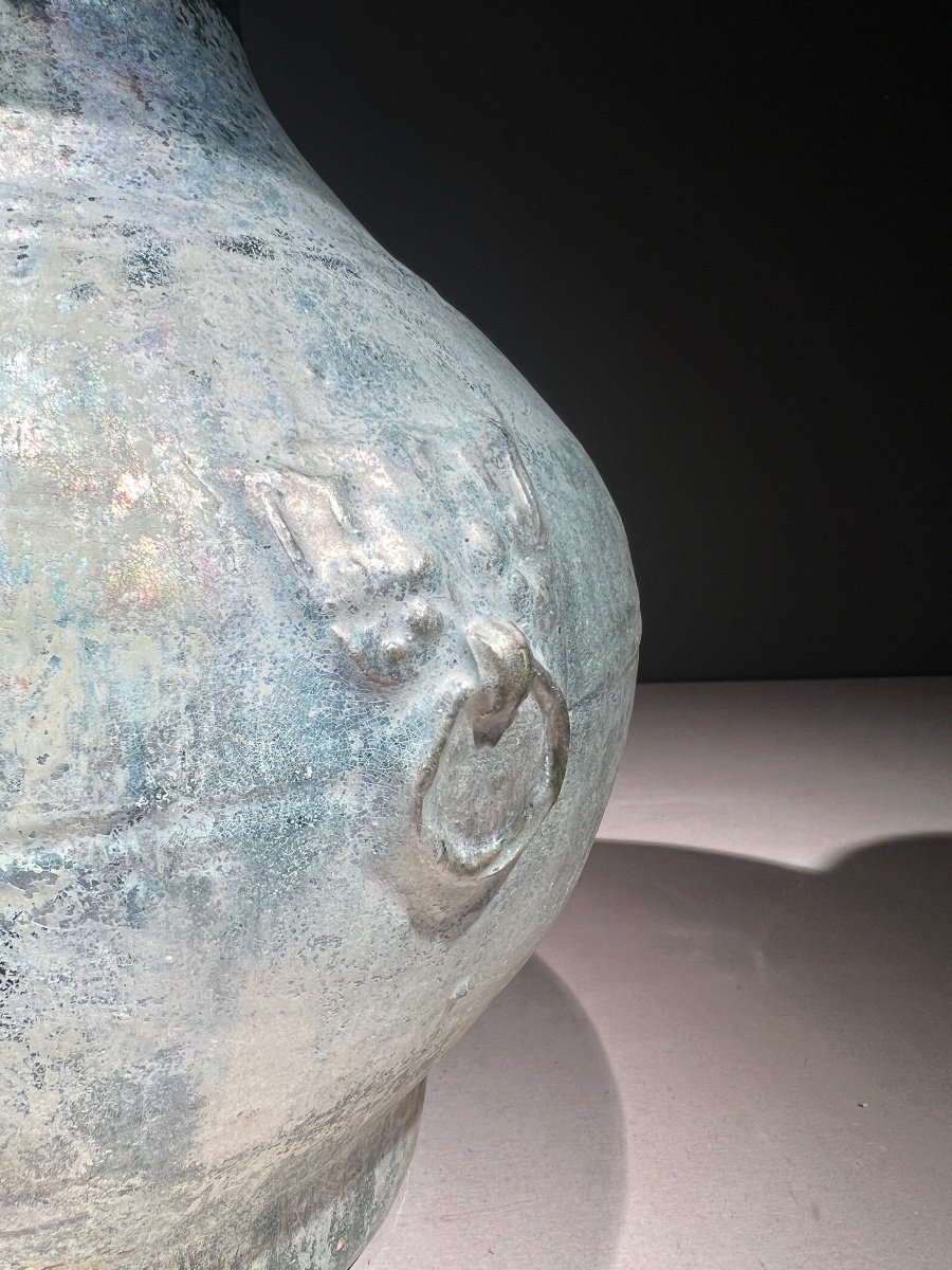 Vase Balustre En Céramique, Irisé, Hu, Dynastie Han, Han Dynasty, Chine, 206 Bc – 220 Ad-photo-6
