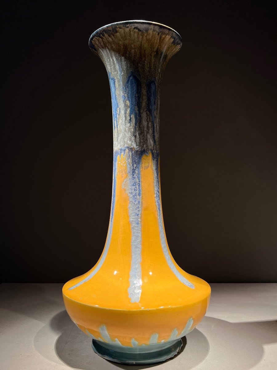 Manufacture de Fives , G. De Bruyn, Paire De Vases En Grès, Art Nouveau, Lille, 1910.-photo-3