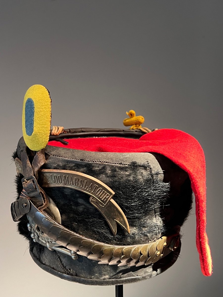 Rare Colbac From The 17th Hussar Regiment Of Braunschweich, Ca. 1910-1914.-photo-3