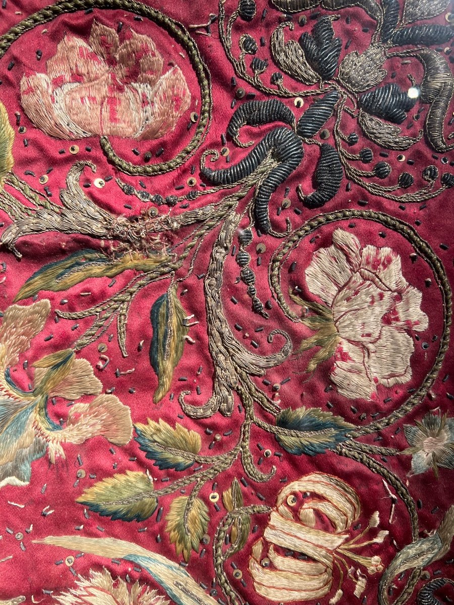 Chalice Veil Embroidered With Silver Threads And Silk, Antwerp, Early 17th Century.-photo-4