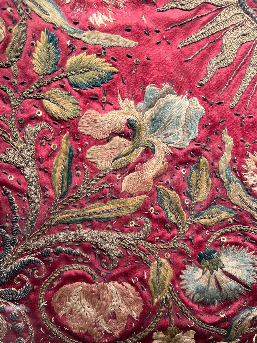 Chalice Veil Embroidered With Silver Threads And Silk, Antwerp, Early 17th Century.-photo-6
