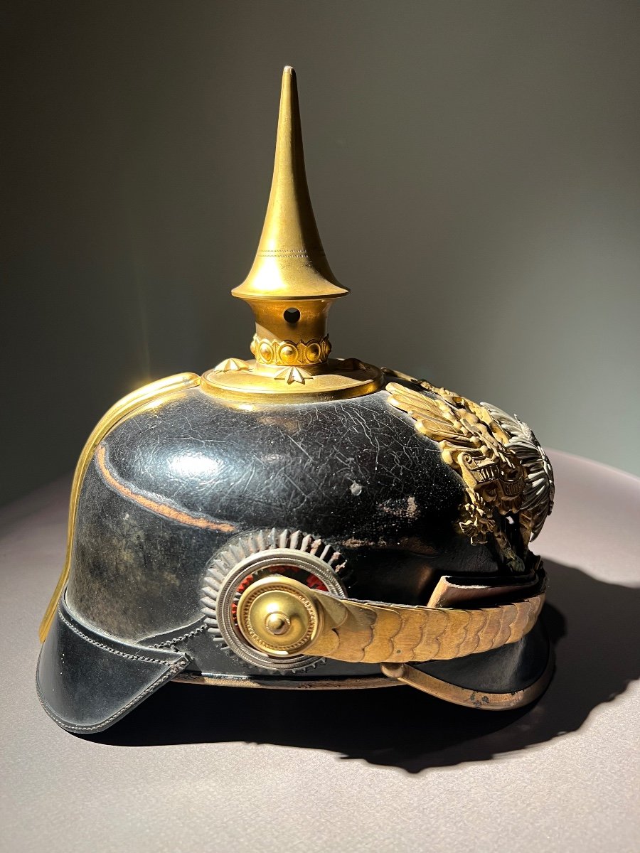 Casque à Pointe D’officier D’infanterie Du Sachsen-weimar, Mod 1895, Reg. No 94.-photo-2