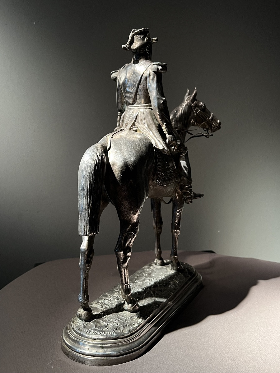 Isidore Bonheur, Equestrian Statue Of Mac Mahon In Silvered Bronze, France, Circa 1874.-photo-3