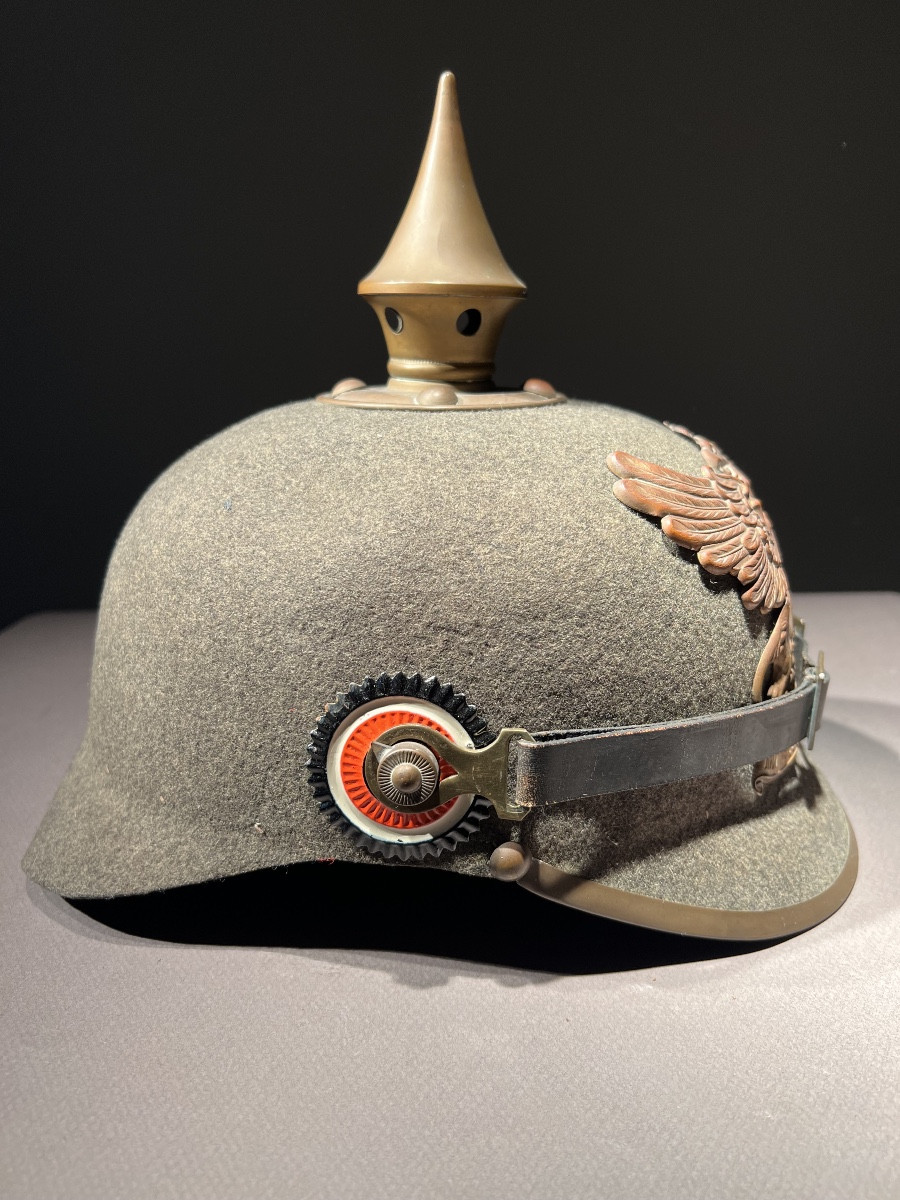 Ersatz Troop Pickelhaube In Felt, Infantry Reg., Baden, Mod. 1914-1915.-photo-3