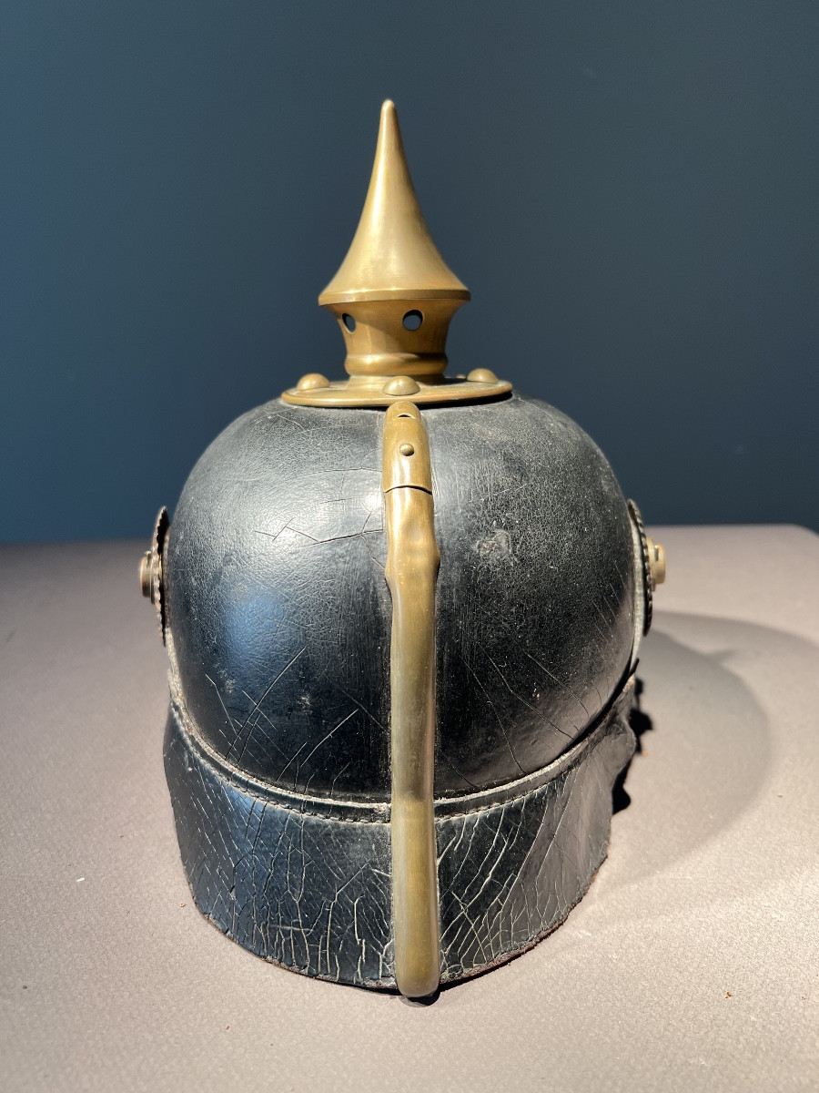 Prussian Private Pickelhaube, 157th Regiment Model 1895, Dated 1910-1914.-photo-2