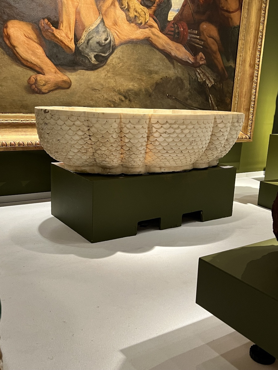 A Turkish Marble Basin Dating From The Late 19th Century, Originating From The Ottoman Empire.-photo-4