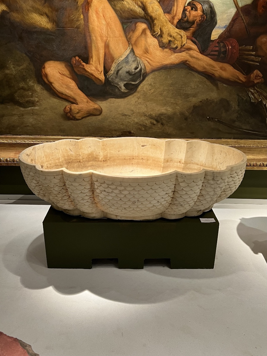 A Turkish Marble Basin Dating From The Late 19th Century, Originating From The Ottoman Empire.-photo-1