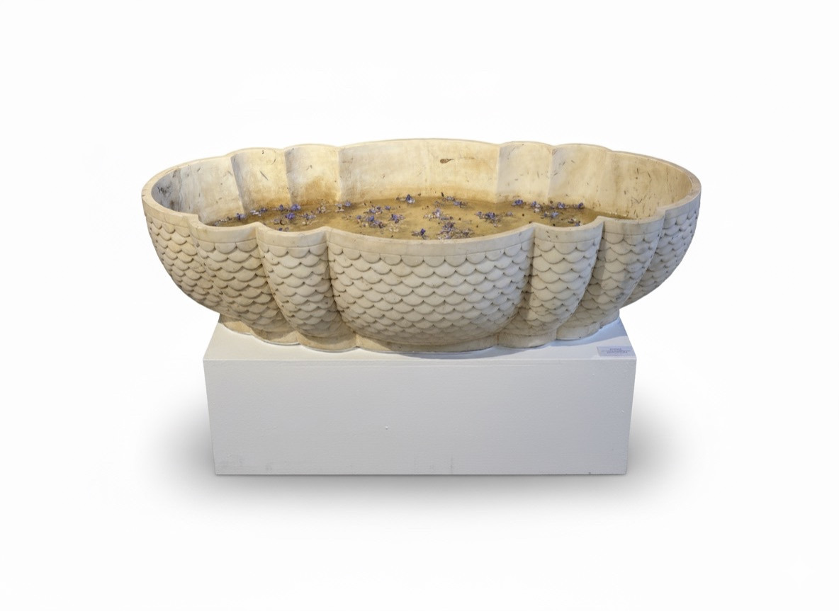 A Turkish Marble Basin Dating From The Late 19th Century, Originating From The Ottoman Empire.