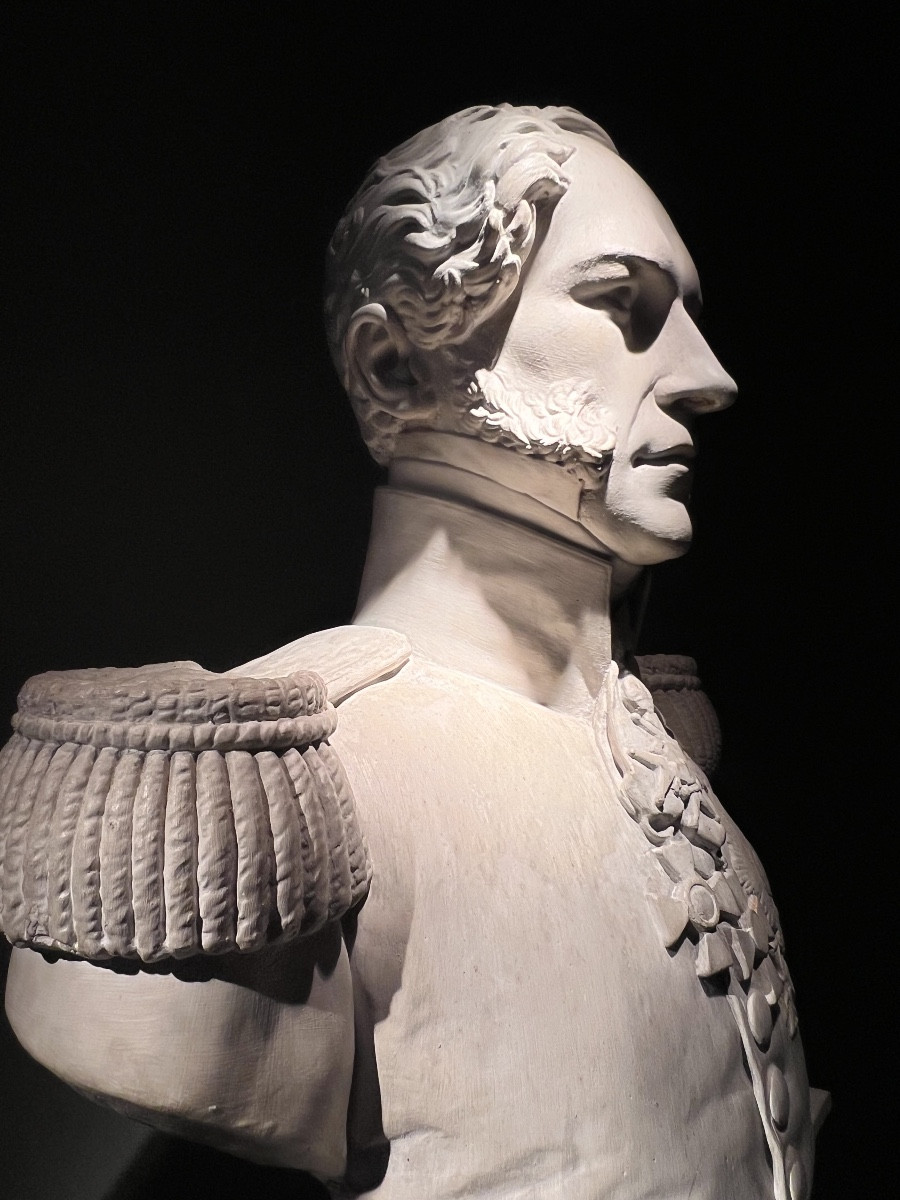 Louis Jéhotte, King Leopold I (1790-1865), Plaster Bust Ca. 1834, Brussels.-photo-2
