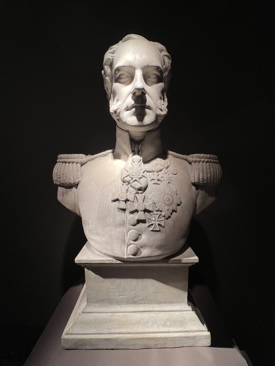 Louis Jéhotte, King Leopold I (1790-1865), Plaster Bust Ca. 1834, Brussels.-photo-3