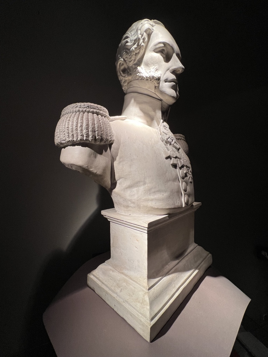 Louis Jéhotte, King Leopold I (1790-1865), Plaster Bust Ca. 1834, Brussels.-photo-1