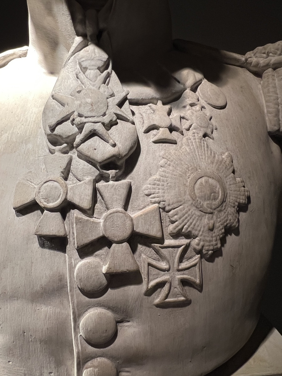 Louis Jéhotte, King Leopold I (1790-1865), Plaster Bust Ca. 1834, Brussels.-photo-6