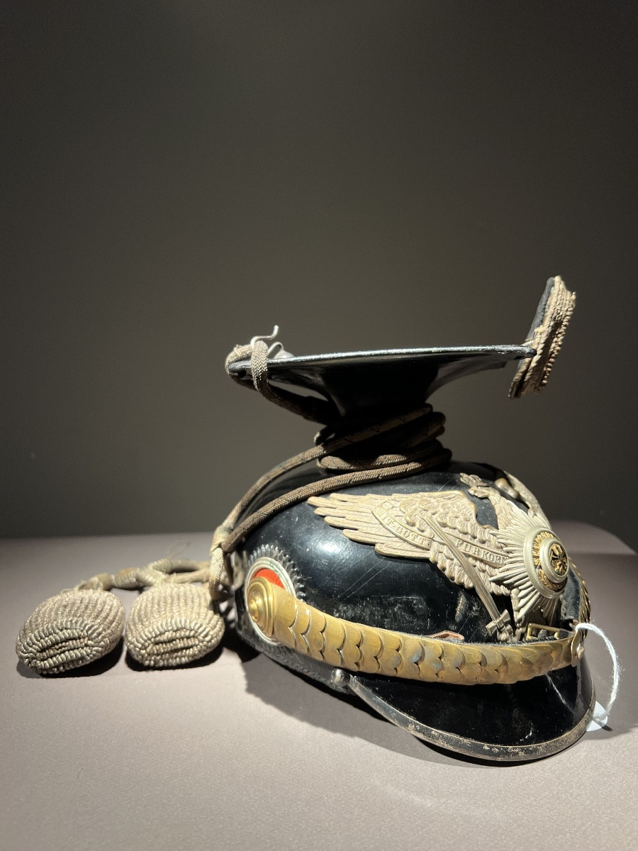 Tschapka d’officier prussien du 1er ou 3e regiment des uhlans de la garde, Berlin vers 1910.-photo-2