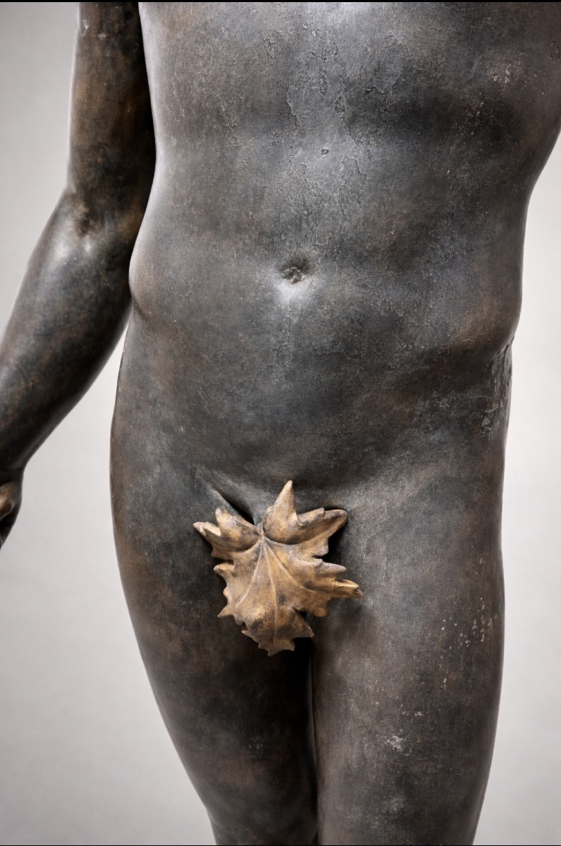 Sculpture After The Albani Hermes-antinous, In Plaster, Early 20th Century.-photo-3