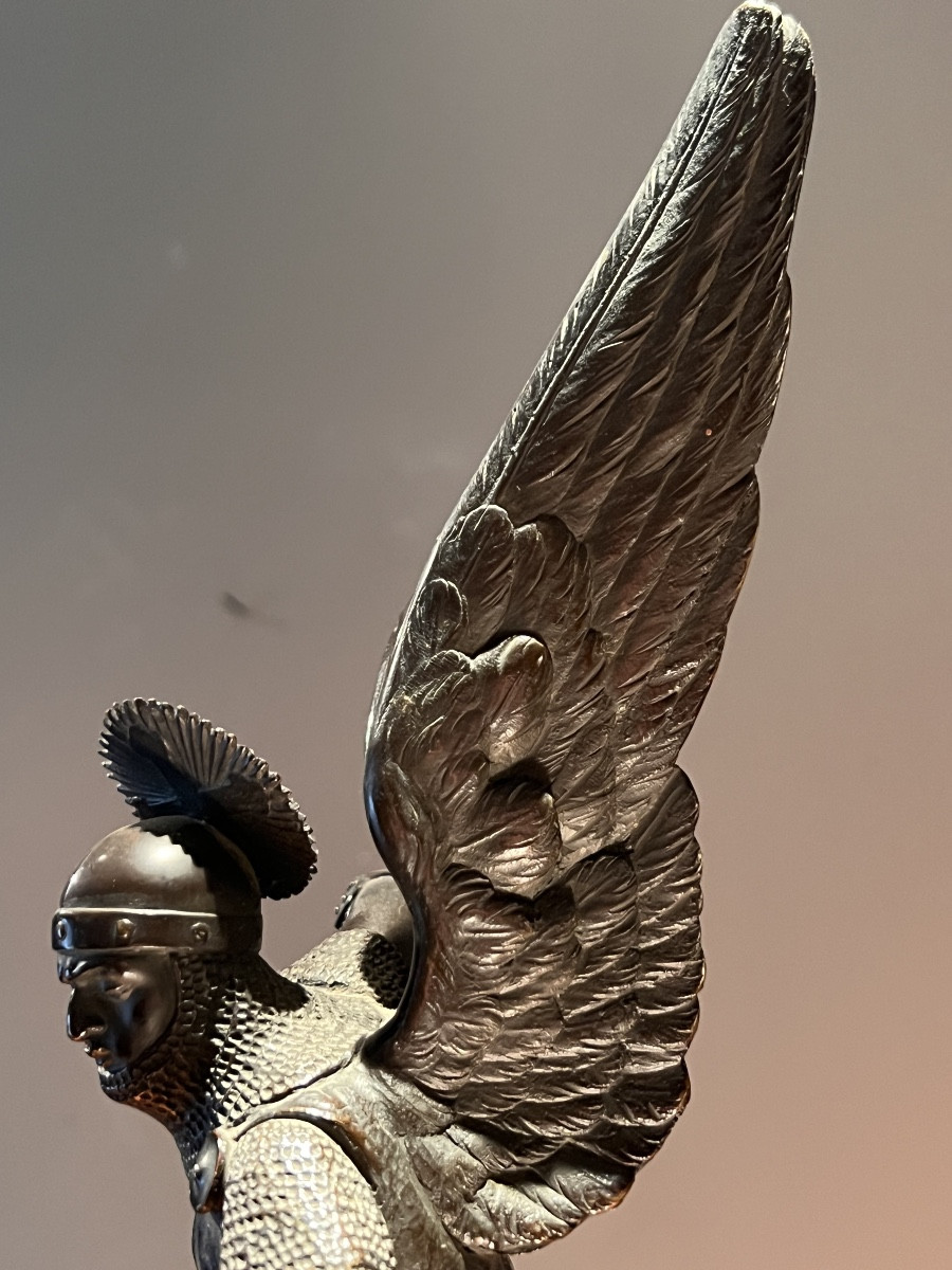 Leon Pilet (1840-1916), saint michel terrassant le dragon, bronze à patine brune, vers 1870.-photo-3