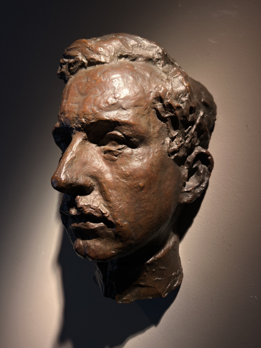 L. Grandmoulin (1873-1957), King Albert, Bronze Sculpture, Belgian School, 1916.-photo-2