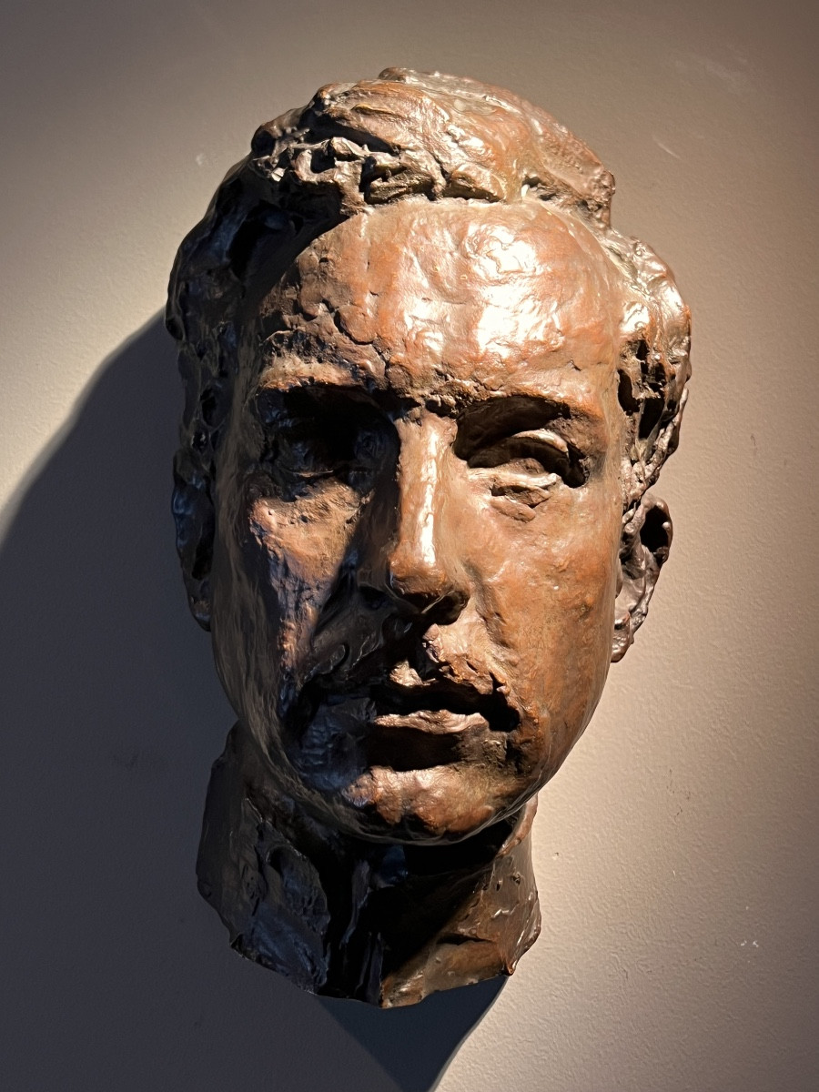 L. Grandmoulin (1873-1957), King Albert, Bronze Sculpture, Belgian School, 1916.