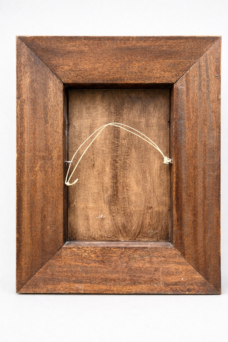 Small Mirror, Decorated With Verre églomisé Panels, France, 1940s-1950s.  -photo-1