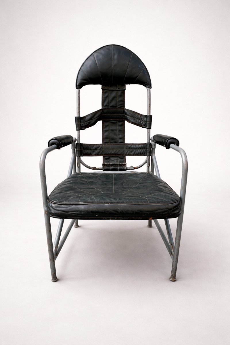 Junkers Airplane Chair In Aluminium And Leather, Germany, 1930s.-photo-2