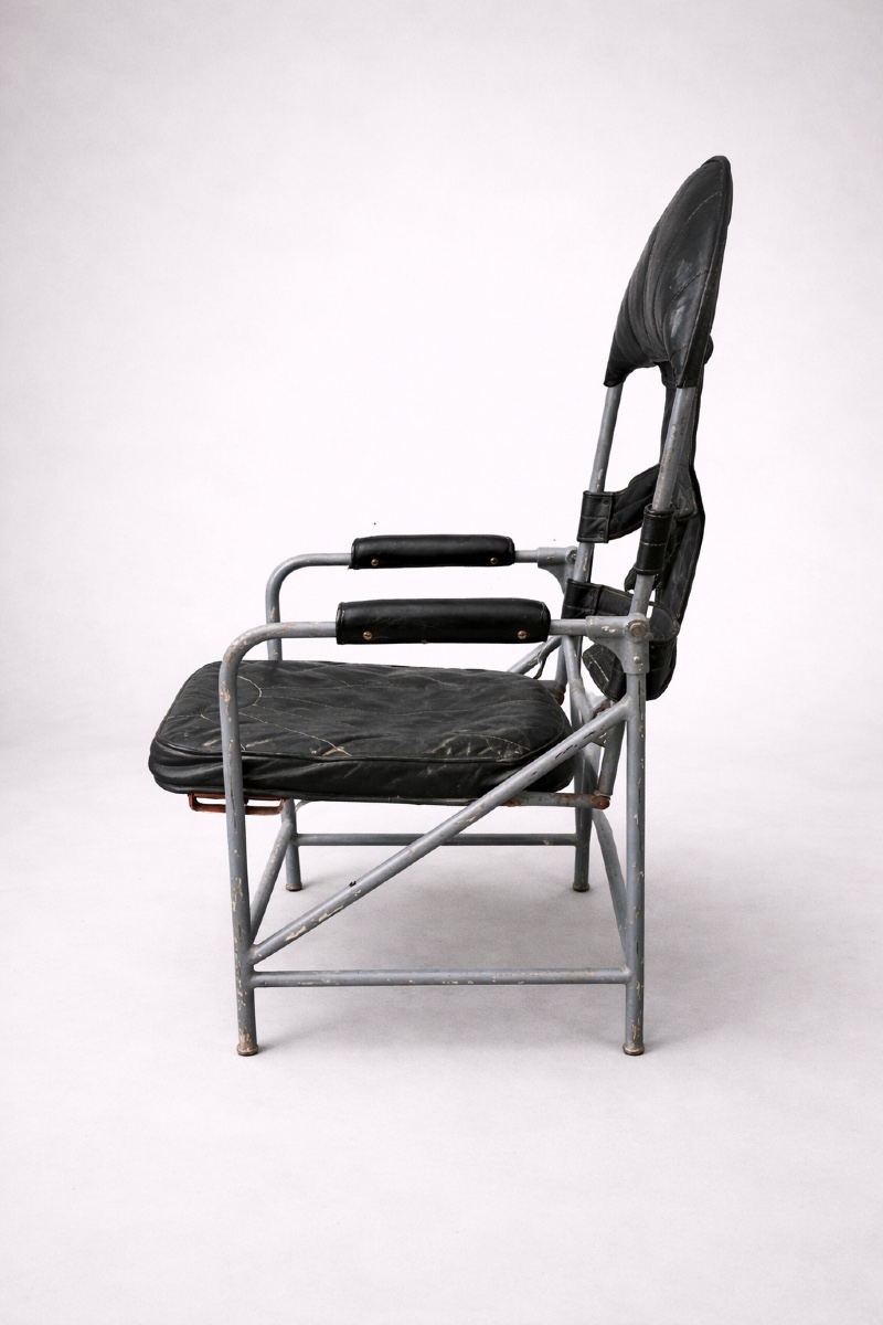 Junkers Airplane Chair In Aluminium And Leather, Germany, 1930s.-photo-4