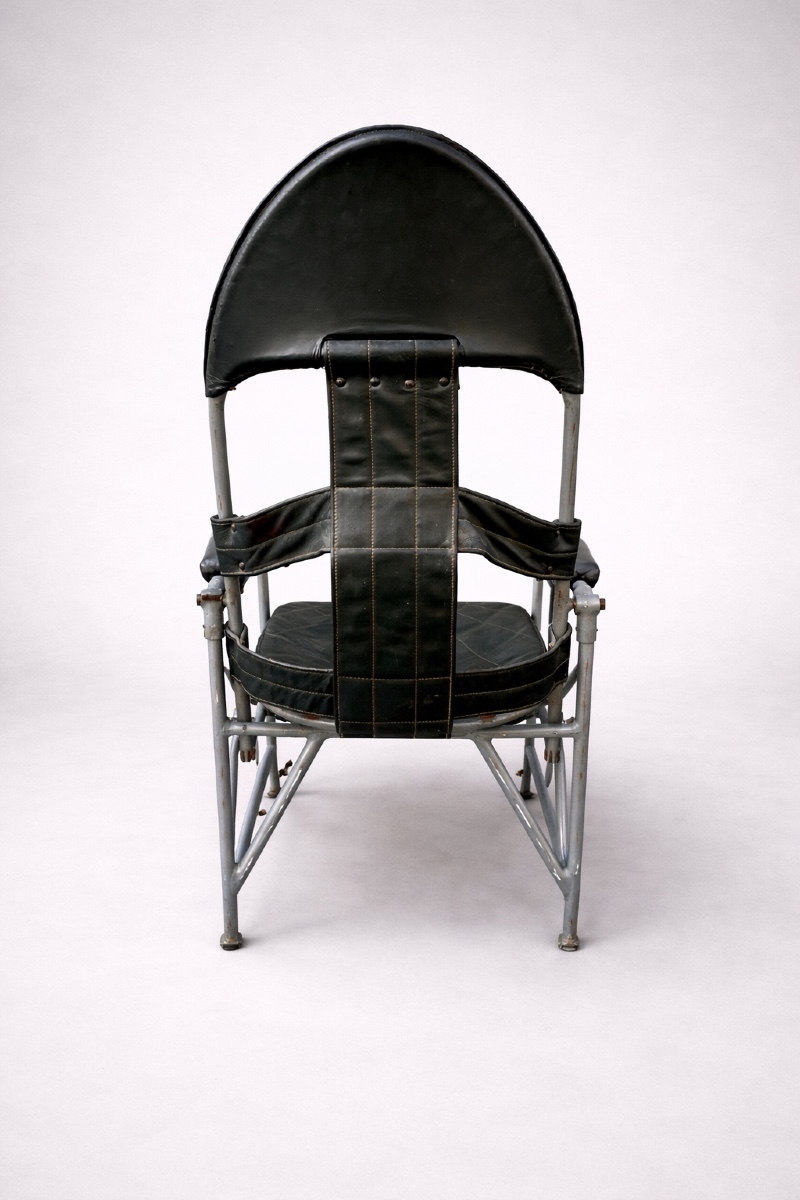 Junkers Airplane Chair In Aluminium And Leather, Germany, 1930s.-photo-2