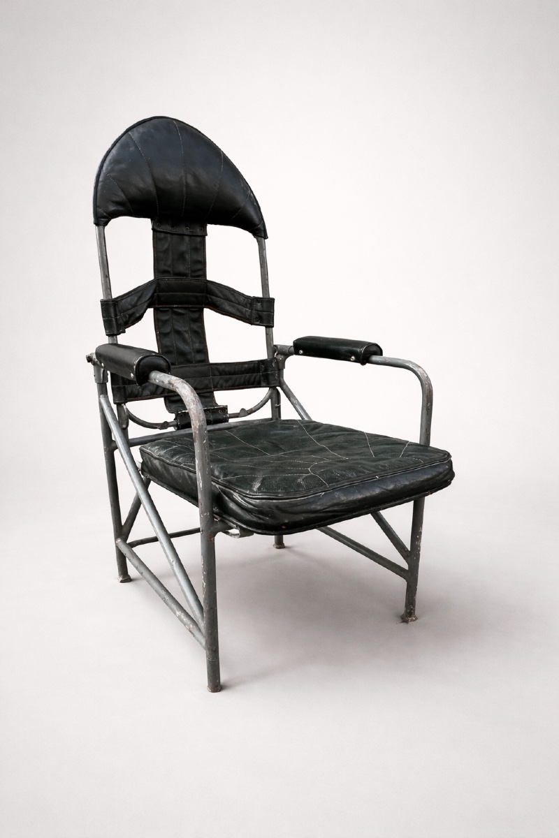 Junkers Airplane Chair In Aluminium And Leather, Germany, 1930s.