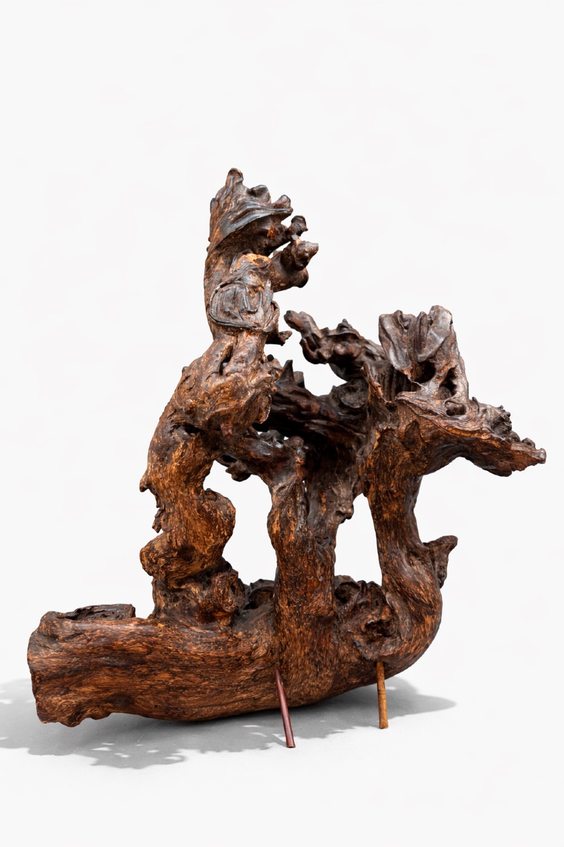 Objet de contemplation (scholar root ou gongshi), bois, Chine, epoque Qing.-photo-4