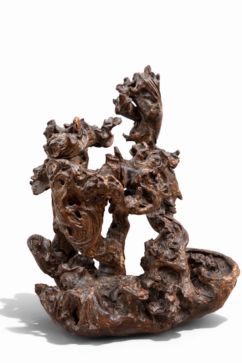 Objet de contemplation (scholar root ou gongshi), bois, Chine, epoque Qing.