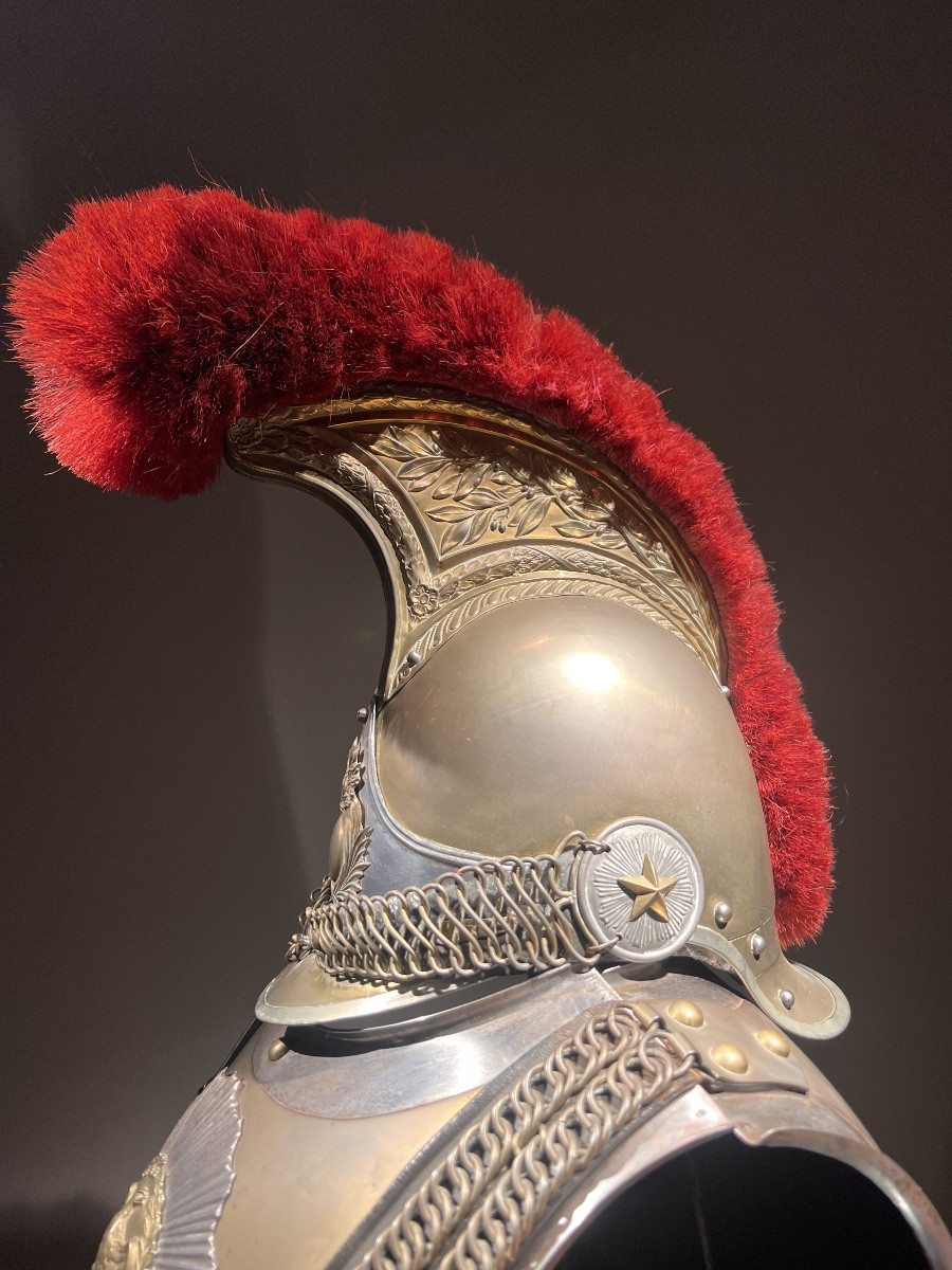 Ensemble de casque et cuirasse de carabinier troupe, modèle 1854, France, Second Empire, 1860.-photo-3